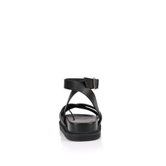 Brady black footbed strappy sandals