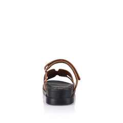 zWomen's brown strappy footbed slide