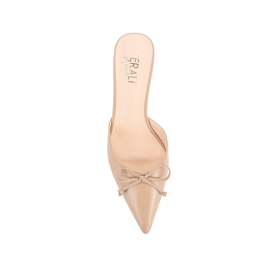 Zeke Point Toe Kitten Heels - Beige