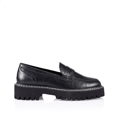 Neo Chunky Loafers - Black Smooth – Verali Shoes