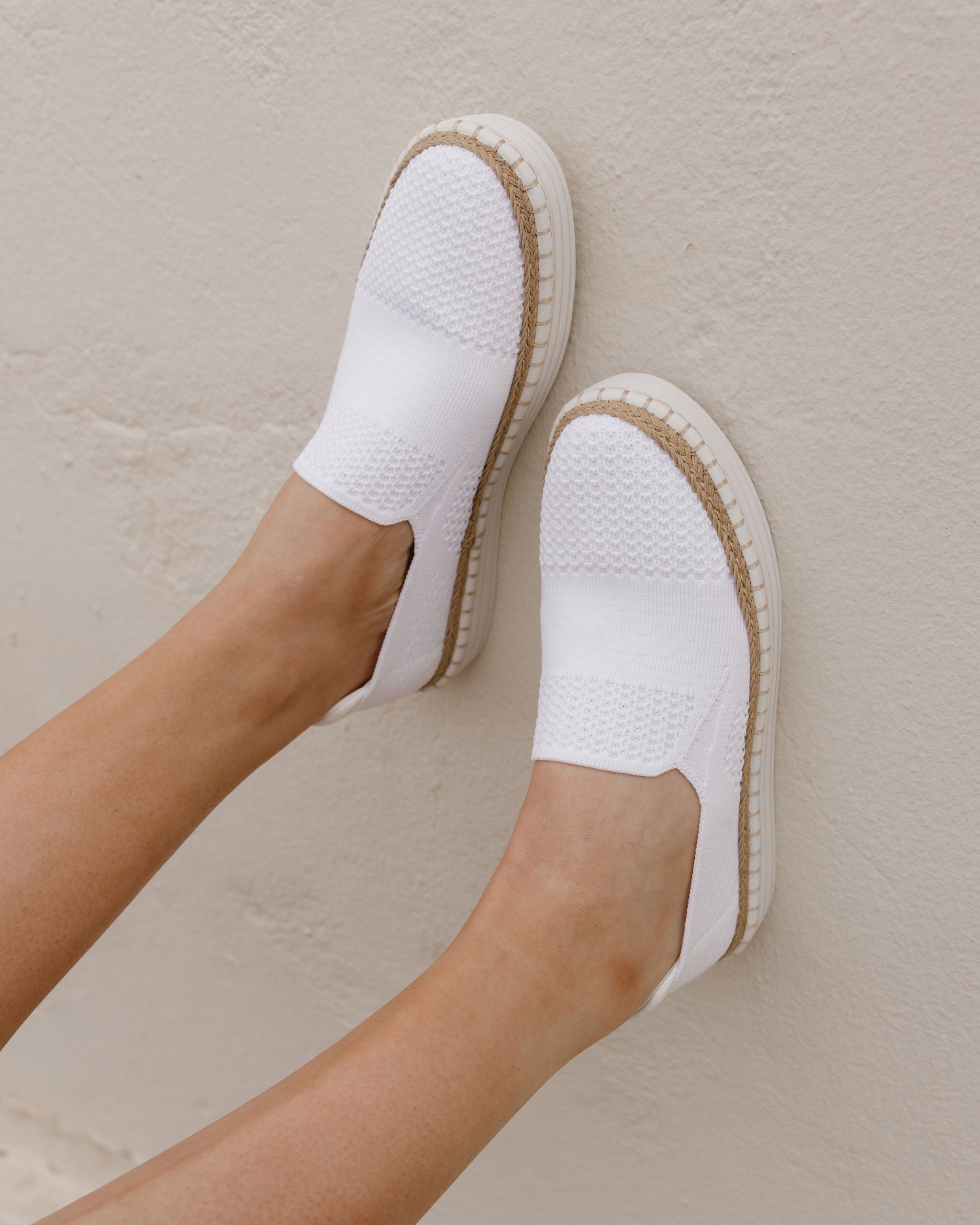 White espadrilles slip on sale ons