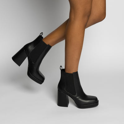 Platform Ankle Boot - Black